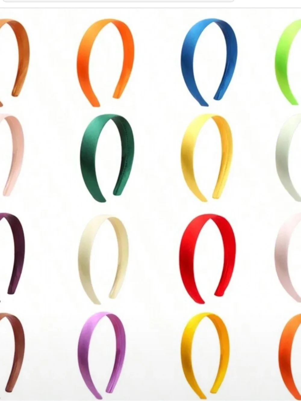 28 Colorful Satin Headband Set - Multi Color, new without tag